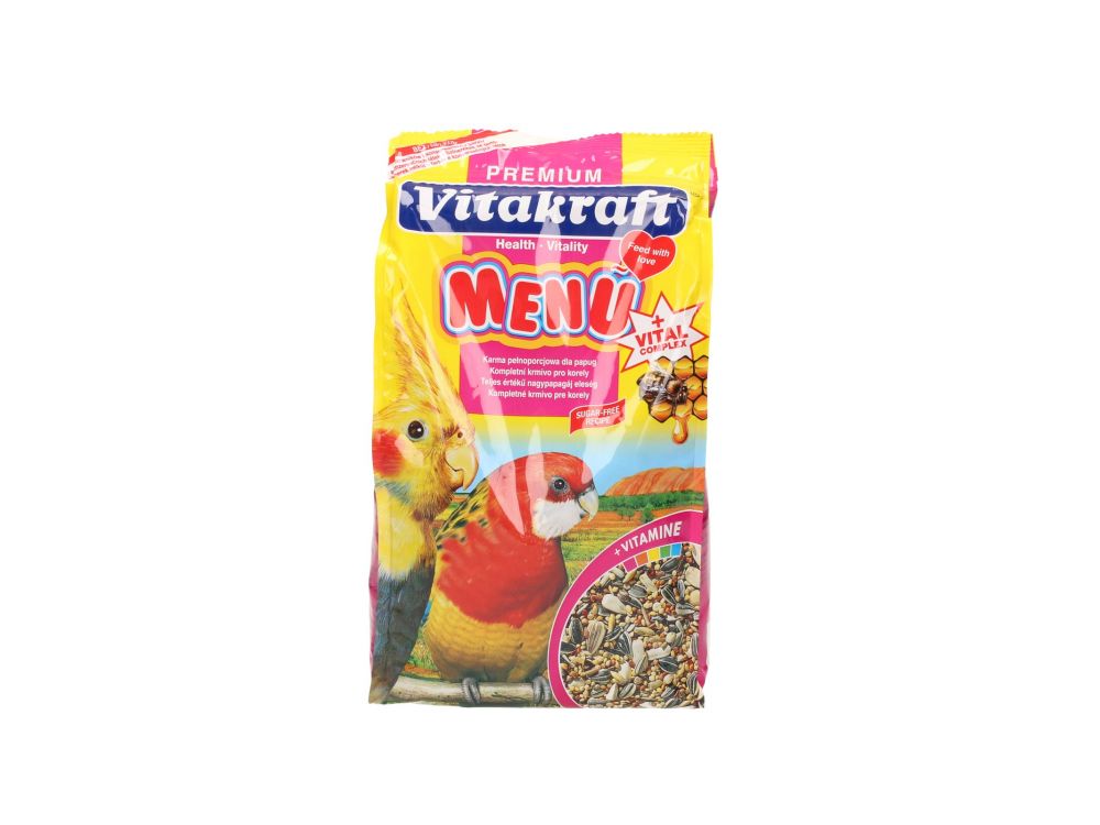 VITAKRAFT MENU VITAL KARMA DLA PAPUG ŚREDNICH Z MIODEM 1KG 10621