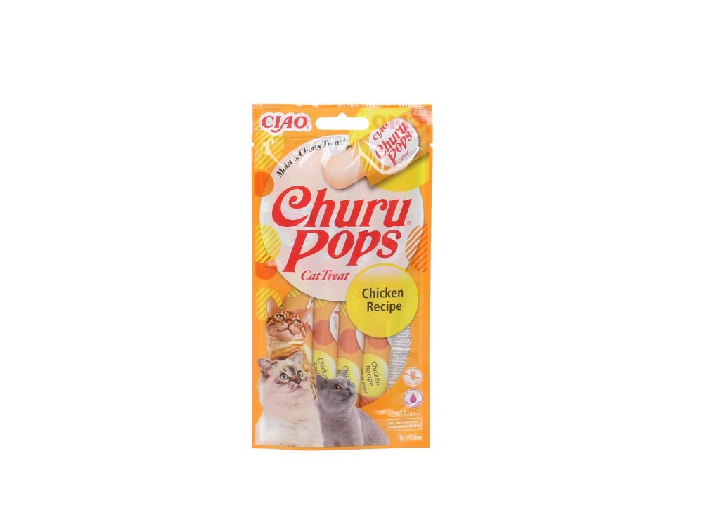 INABA CAT CHURU POPS CHICKEN RECIPE 4X15G EU712