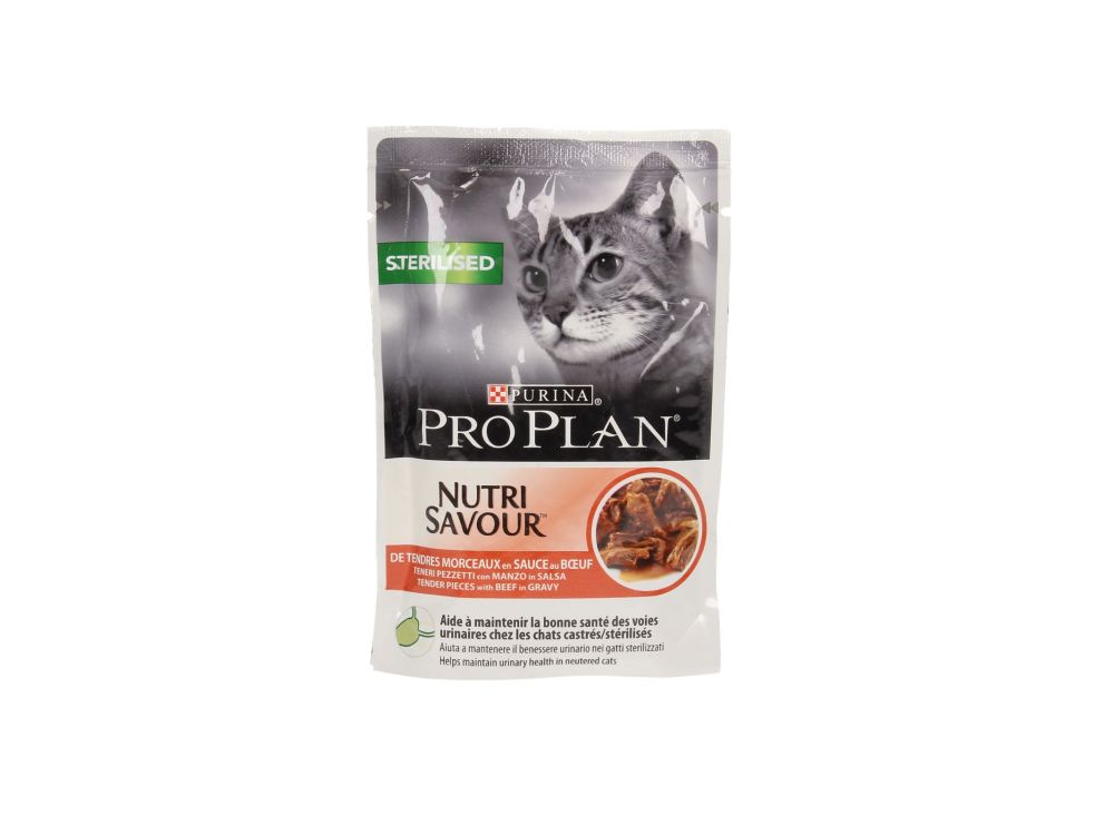 PRO PLAN CAT SASZETKA STERILISED WOŁOWINA W SOSIE 85G  12457645