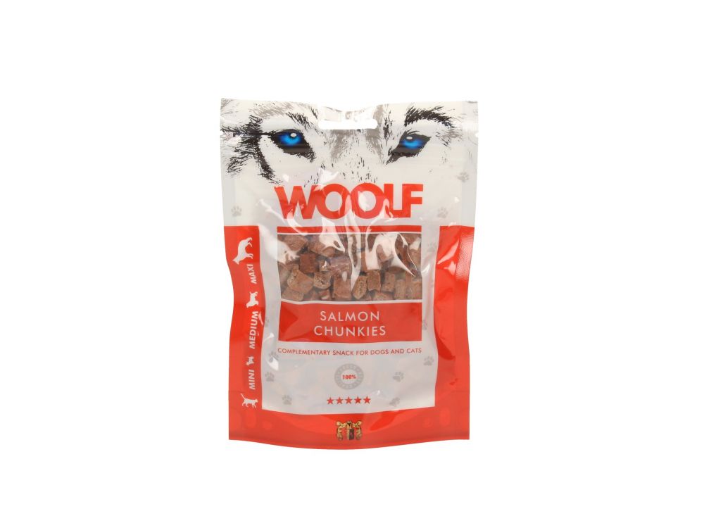 WOOLF PRZYSMAK SALMON CHUNKIES 100G