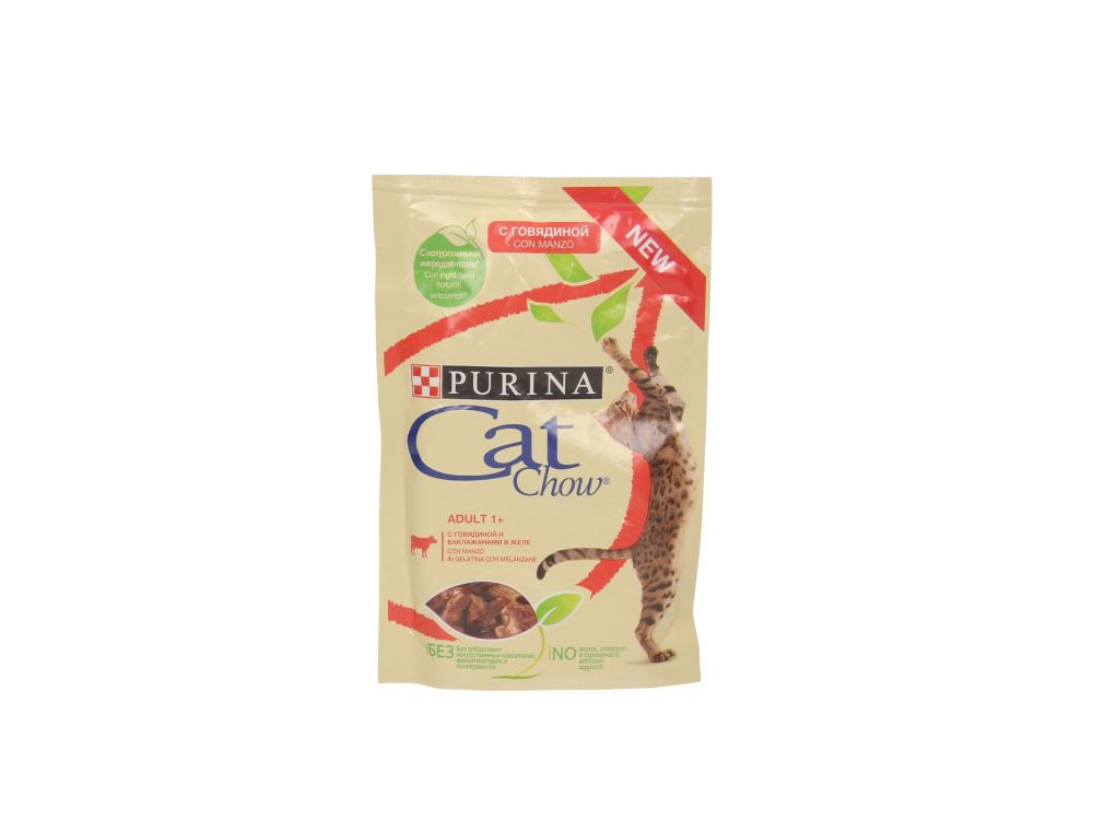 CAT CHOW SASZETKA 85G WOŁOWINA/BAKŁAŻAN W GALARETCE 12527751