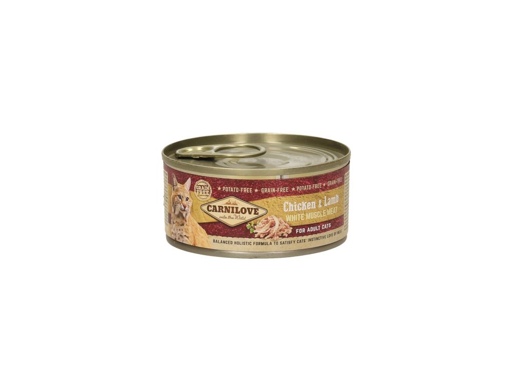 CARNILOVE KOT PUSZKA 100G ADULT CHICKEN&LAMB