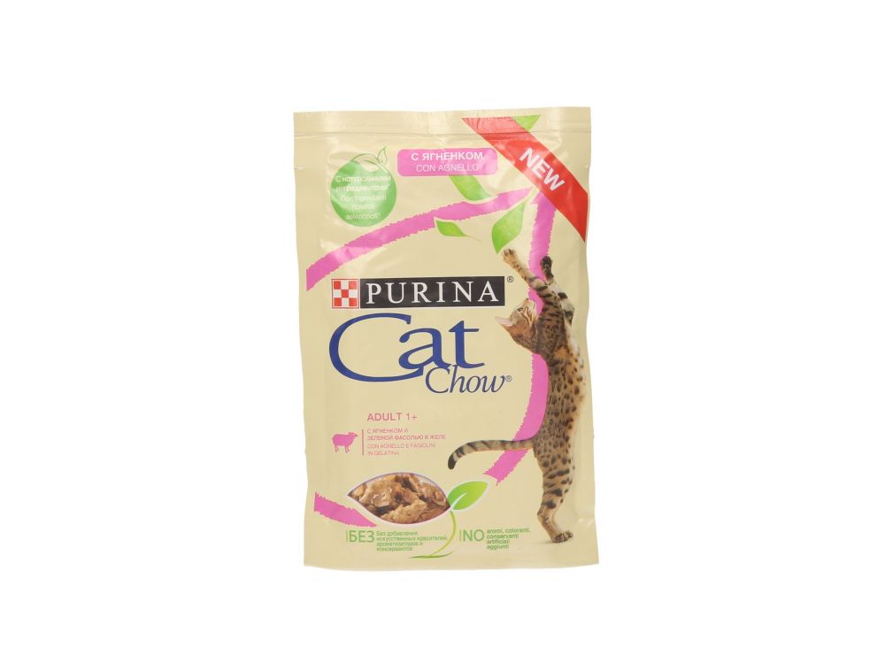 CAT CHOW SASZETKA 85G JAGNIĘCINA/ZIELONA FASOLA W GALARETCE 85G 12531479