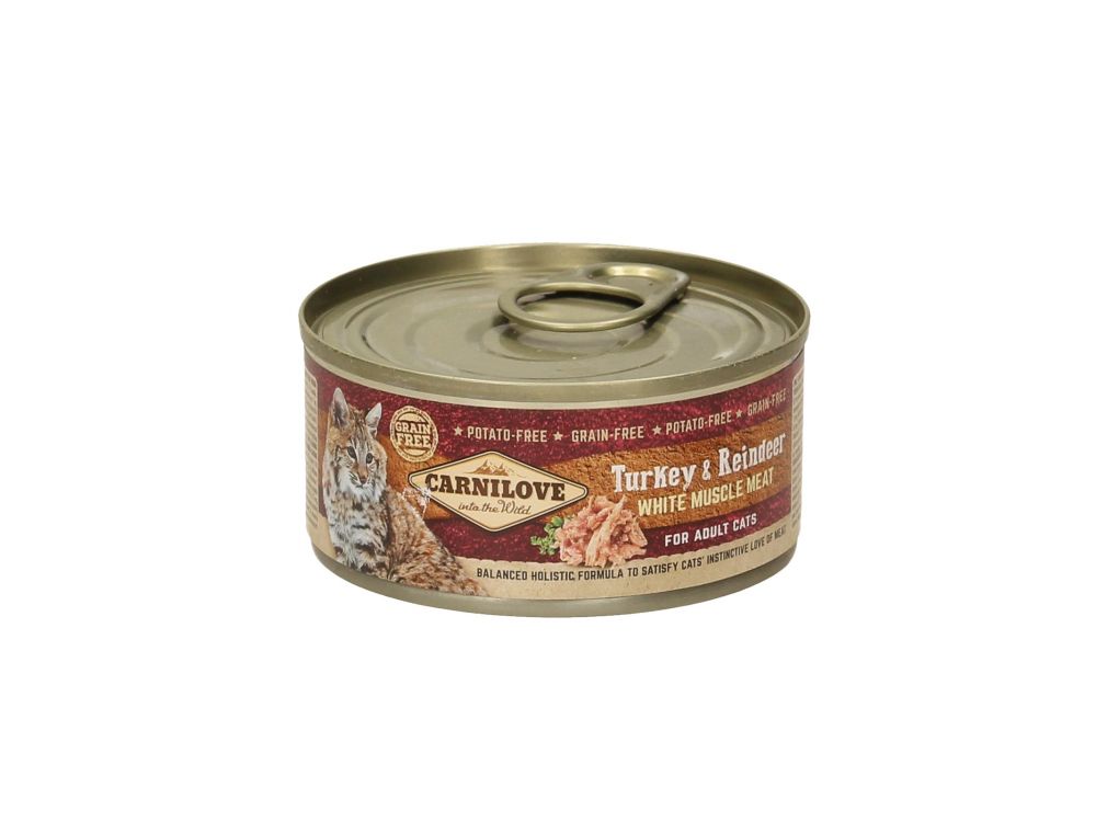 CARNILOVE KOT PUSZKA 100G ADULT TURKEY&REINDEER