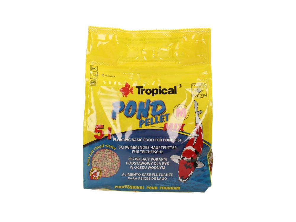 TROPICAL POND PELLET MIX SIZE M 5L WOREK  41225