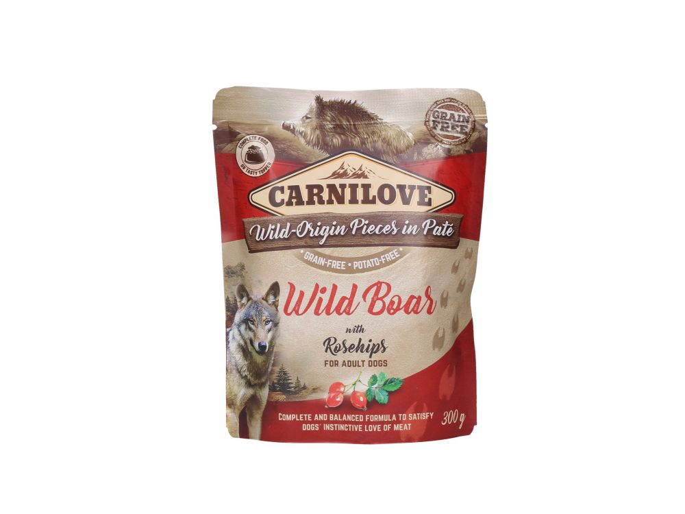 CARNILOVE PIES SASZETKA BOAR&ROSEHIPS 300 G