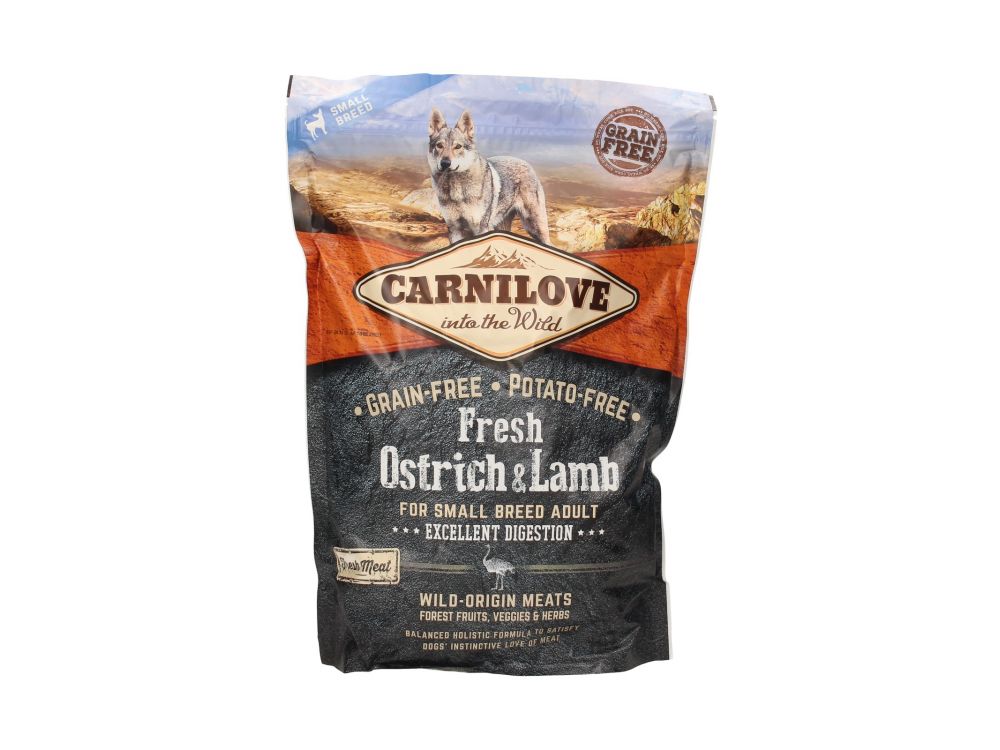 CARNILOVE FRESH PIES ADULT SMALL STRUŚ/JAGNIĘCINA 1,5KG