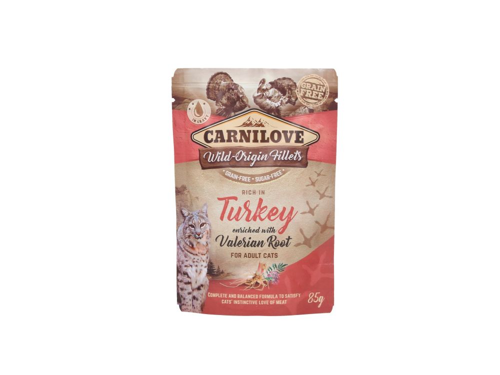 CARNILOVE KOT SASZETKA TURKEY & VALERIAN 85G