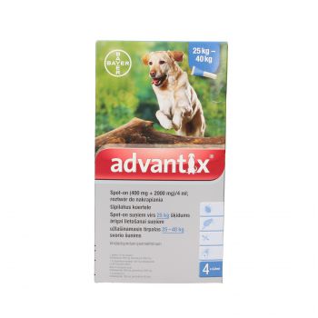 ADVANTIX SPOT-ON 4 X 4,0 ML (25-40KG)  ROZTWÓR DO NAKRAPIANIA