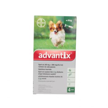 ADVANTIX SPOT-ON 4 X 0,4 ML (DO 4 KG)  ROZTWÓR DO NAKRAPIANIA