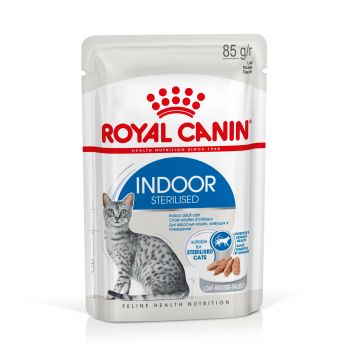 ROYAL CANIN INDOOR KARMA MOKRA DLA KOTÓW DOROSŁYCH, PRZEBYWAJĄCYCH WYŁĄCZNIE W DOMU PASZTET SASZETKA 85G